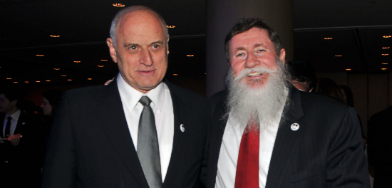 Malcolm Hoenlein of the Presidents Conference and Knesset Member Yaakov "Katzele" Katz