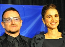 Bono and Queen Rania Al Abdullah