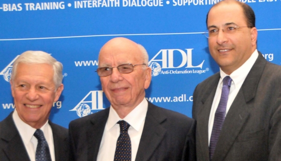 Robert Sugarman, ADL national chair, with Bill O’Reilly and Israeli Consul General Ido Aharoni