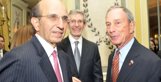 Joel Klein, Michael Miller and Mayor Michael Bloomberg