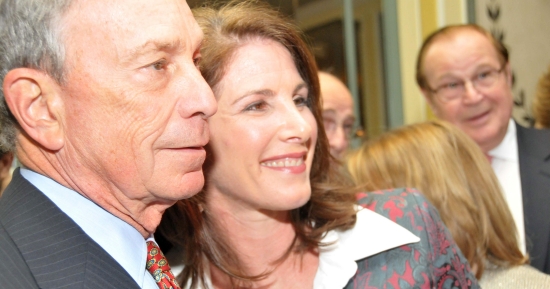 Mayor Michael Bloomberg and unknown woman
