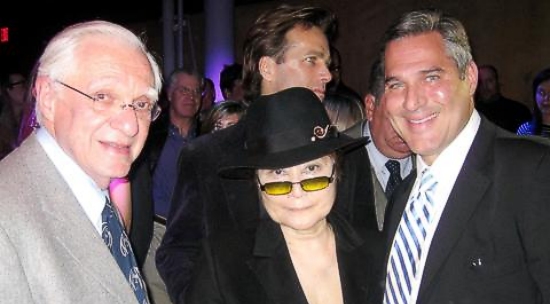 Leon and Michael Wildes with Yoko Ono at Rock Hall of Fame 2009
