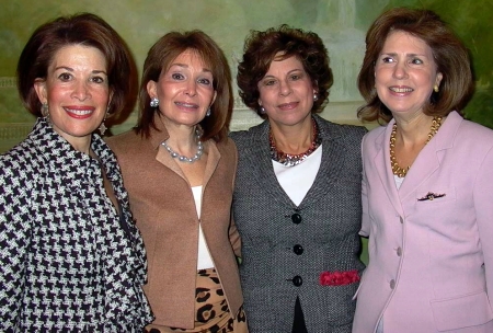 JWFNY president Lynn Tobias with luncheon chairs Linda Fischbach, Madeleine R. Grant and Marjorie L. Neu