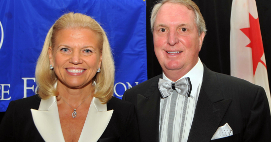 Virginia M. Rometty, chairman/president/CEO of IBM, and husband Mark