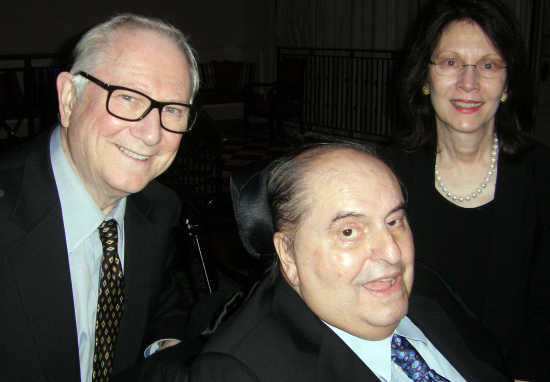 Leon Charney with Tim and Nina Boxer at Bet Hatfutsot gala in New York, December 2015