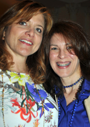 Anna Fisch, restaurant investor and Bag Ladies Luncheon chair, and Rebecca Gold, jewelry designer