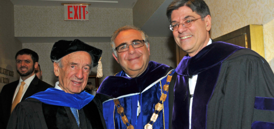 Elie Wiesel, Richard Joel and Jack Lew