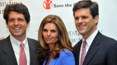Maria Shriver with brothers Mark (left) and Tim