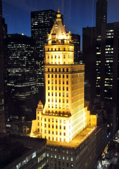 Crown Building on Fifth Avenue, as seen from the penthouse windows of the LVMH Tower