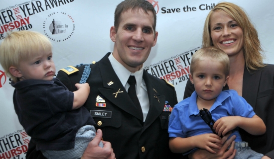 Capt. Scotty Smiley and wife Tiffany with sons Graham, 1, and Grady, 3