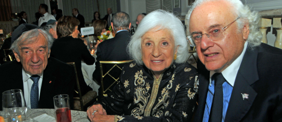 Elie Wiesel and wife Marion with Ira Leon Rennert