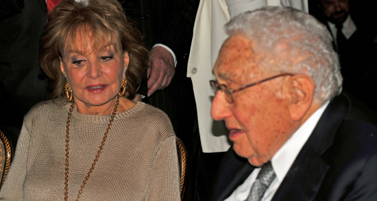 Barbara Walters and Henry Kissinger