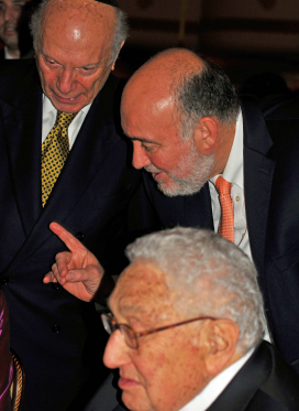 Rabbi Arthur Schneier, Ambassador Ron Prosor and Henry Kissinger