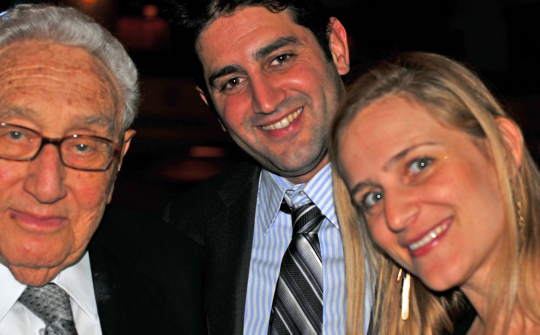 Henry Kissinger with Lior and Maya Prosor