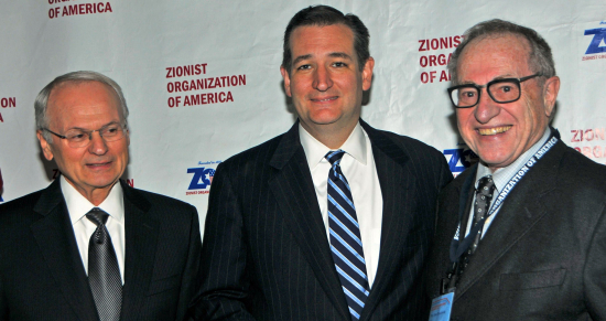 Morton Klein, Ted Cruz and Alan Dershowitz