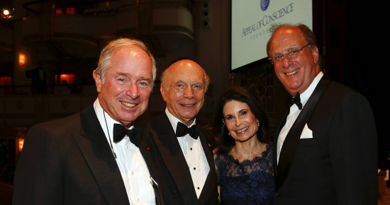 Stephen A. Schwarzman, co-founder, chairman and CEO of Blackstone; Rabbi Arthur Schneier; Lori Fink and Laurence D. Fink, chairman and CEO of BlackRock