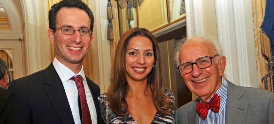 Dr. Eric Kandel (right) with Dr. Daniel and Mari Skovronsky