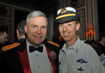 Col. Mike Gould of the U.S. Army and Capt. Shira of the Israel Navy at the FIDF dinner.