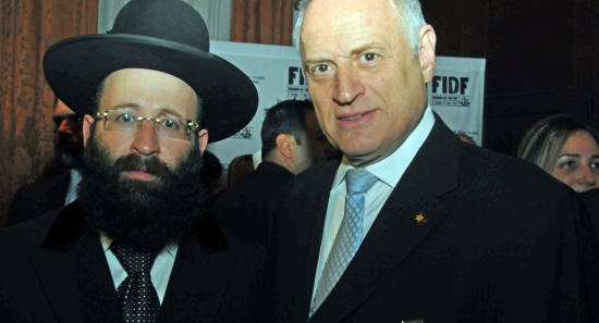 Rabbi Shmuel Rabinowitz of the Kotel and Malcolm Hoenlein of the Conference of Presidents of Major American Jewish Organizations