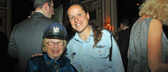 Dr. Ruth Westheimer and Capt. Shira of the Israel Air Force