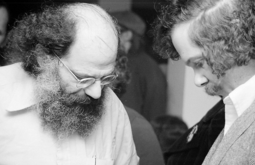 Allen Ginsburg congratulates poet Ed Sanders