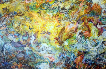 Painting of the Creation at Farshchian