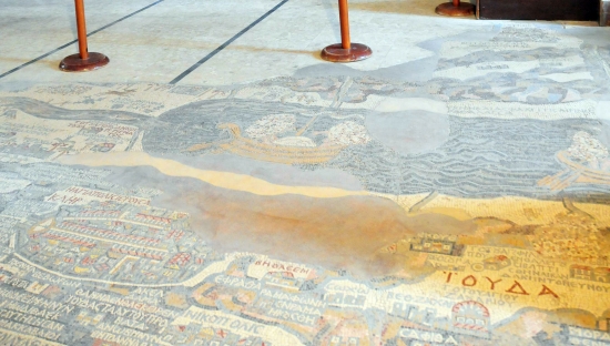 Mosaic map in St. George’s Church