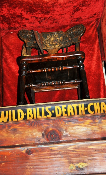 Wild Bill Hickok’s death chair inside Saloon 10