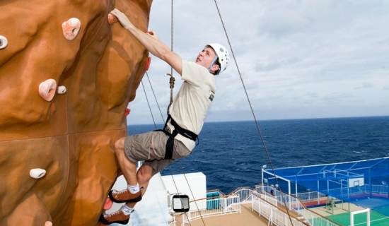 Rock climbing on board