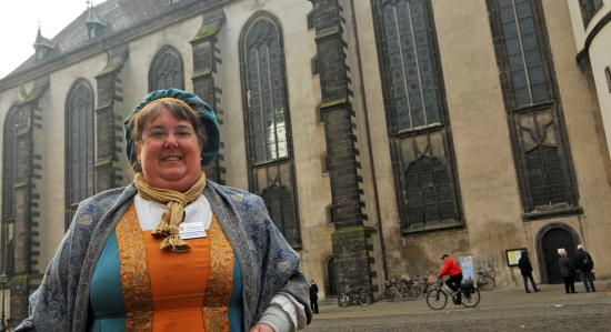 Bettina Brett, an engaging Wittenberg tourist guide
