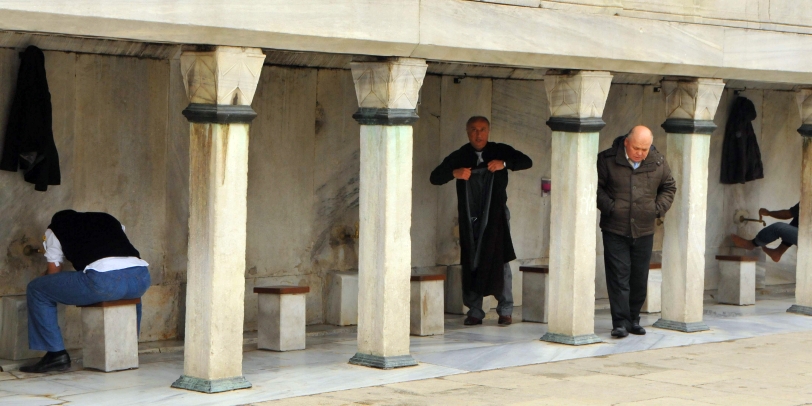 Ablutions Fountain in courtyard is just for show, no longer used for ritual washing